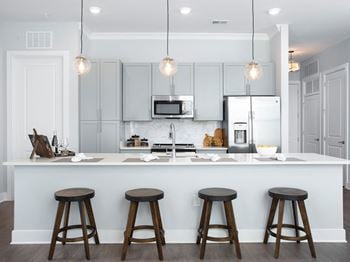 Gourmet kitchen with island